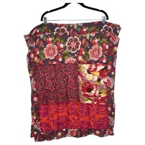 Anthropologie Standard Shams Set of 2 Patchwork Floral Cotton Bohemian Vtg